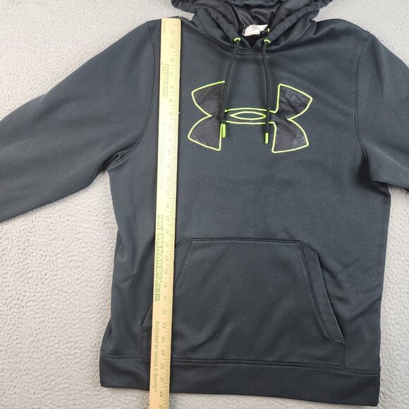 Under Armour Hoodie Men's Medium Loose Black Jumper Pullover Hooded Sweatshirt - Picture 7 of 11